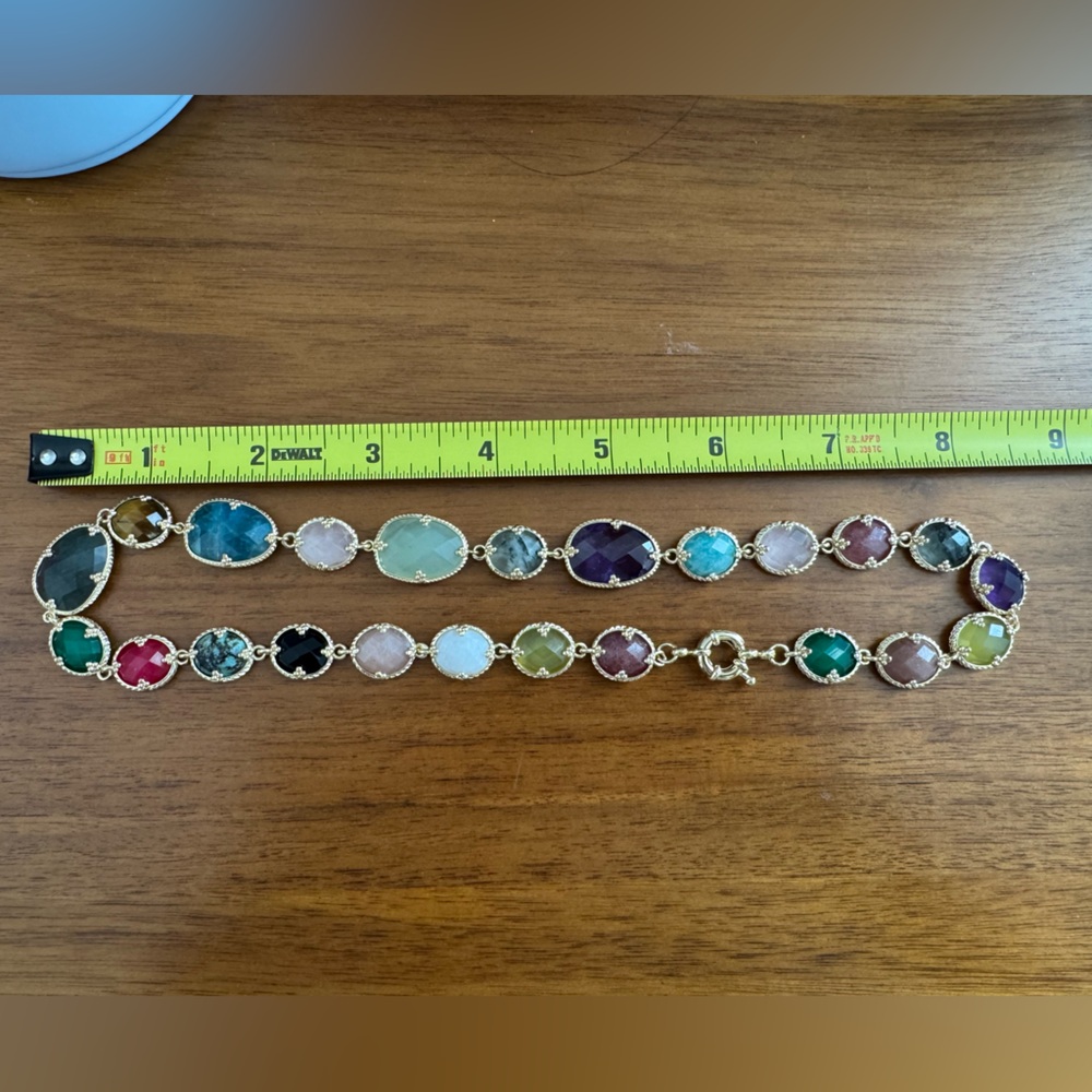 Multi-Color Gemstone Necklace - Picture 7 of 9